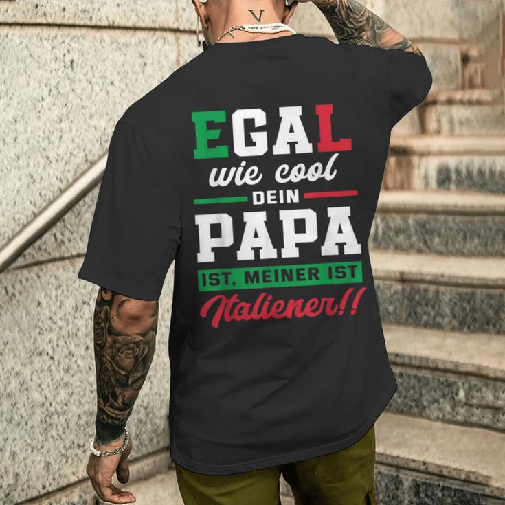 Egal Wie Cool Dein Papa Ist Meiner Ist Italian T-Shirt mit Rückendruck Geschenke für Ihn