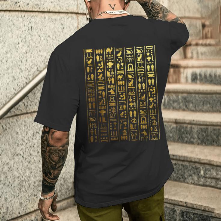 Egyptian Hieroglyphic Ancient Egypt T-Shirt mit Rückendruck Geschenke für Ihn