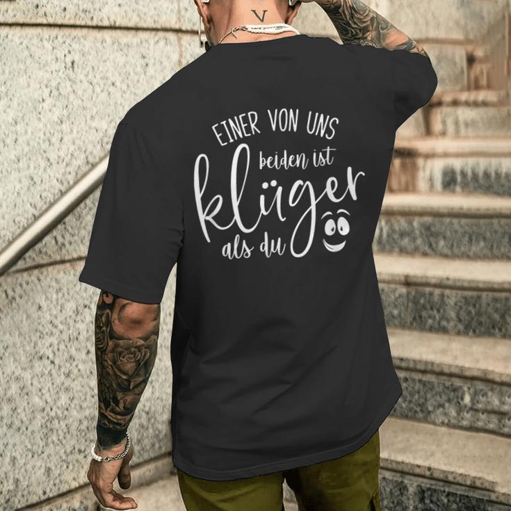 Eineron Uns Beiden Ist Klüger Als Du Klugscheißer Eineron T-Shirt mit Rückendruck Geschenke für Ihn