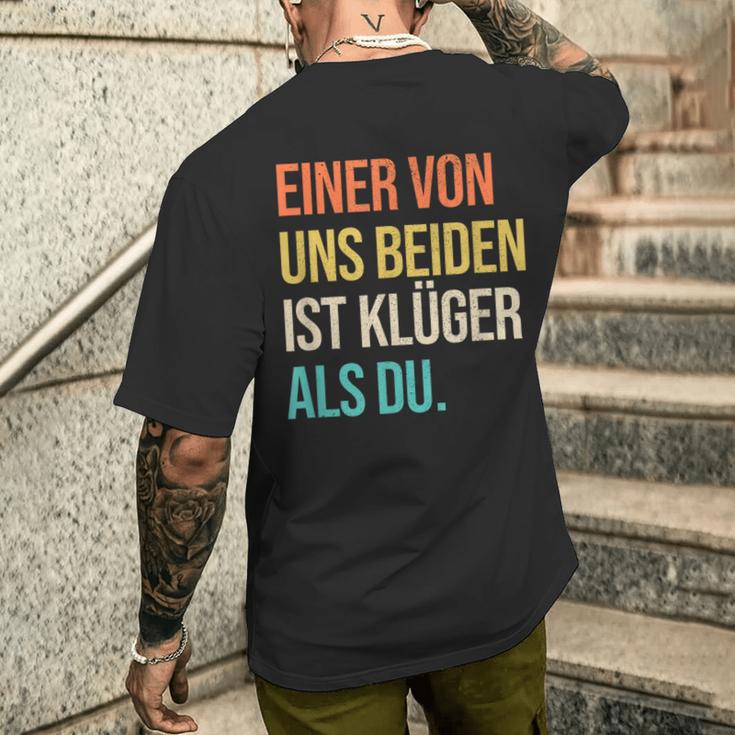 Eineron Uns Beiden Ist Klüger Als Du Retro T-Shirt mit Rückendruck Geschenke für Ihn