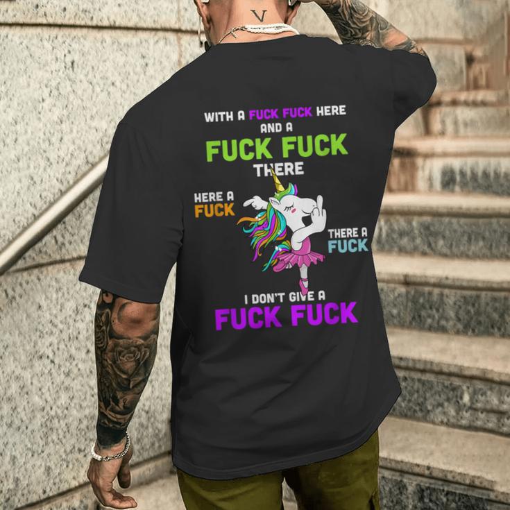 Einhorn Lustiger Witzger Frech Spruch Sprüche T-Shirt mit Rückendruck Geschenke für Ihn