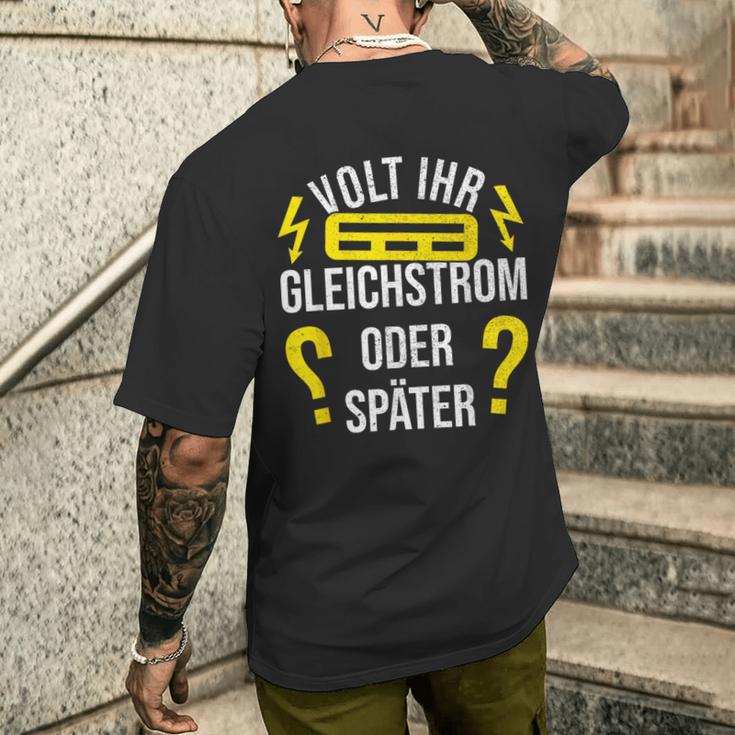 Electricians Electriciansolt Her Dc T-Shirt mit Rückendruck Geschenke für Ihn