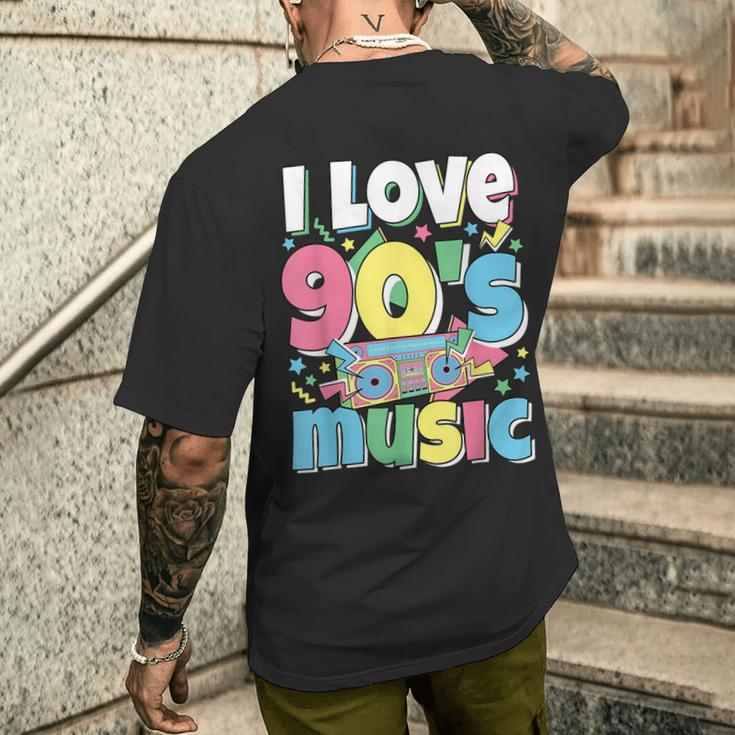 Me Encanta La Música De Los 90 Traje Retro Para Amantes De La Música De Los 90 Camiseta Hombre Estampado Espalda Regalos para él