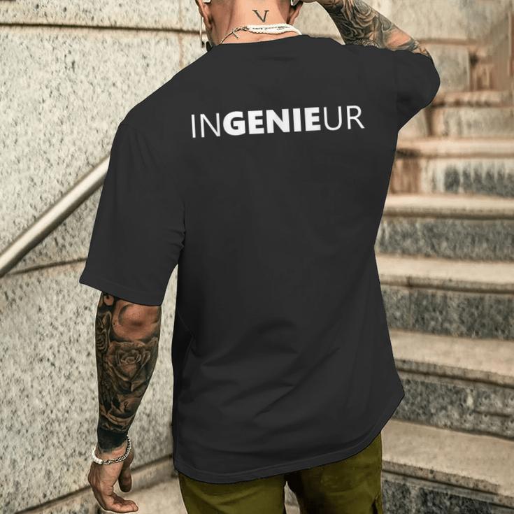 Engineer Genie Technik Student T-Shirt mit Rückendruck Geschenke für Ihn