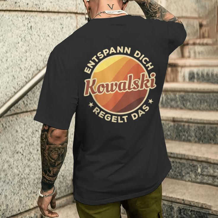 Entspann Dich Kowalski Regelt Das T-Shirt mit Rückendruck Geschenke für Ihn