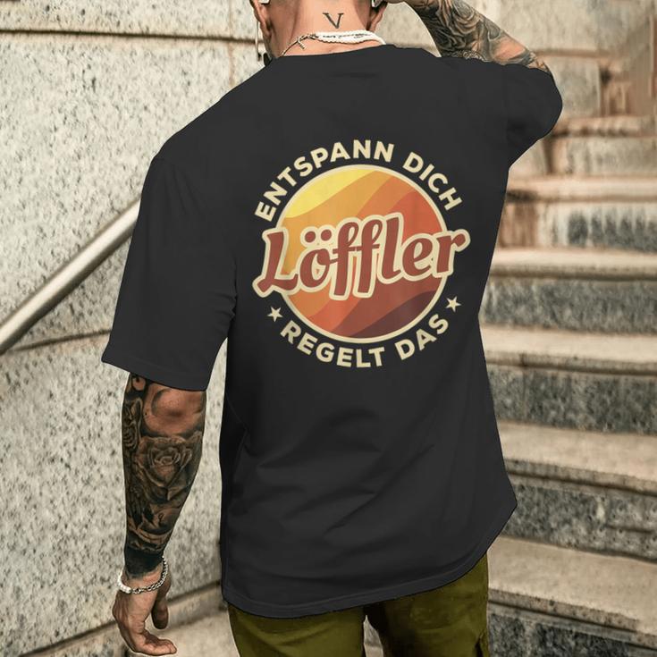 Entspann Dich Löffler Regelt Das T-Shirt mit Rückendruck Geschenke für Ihn