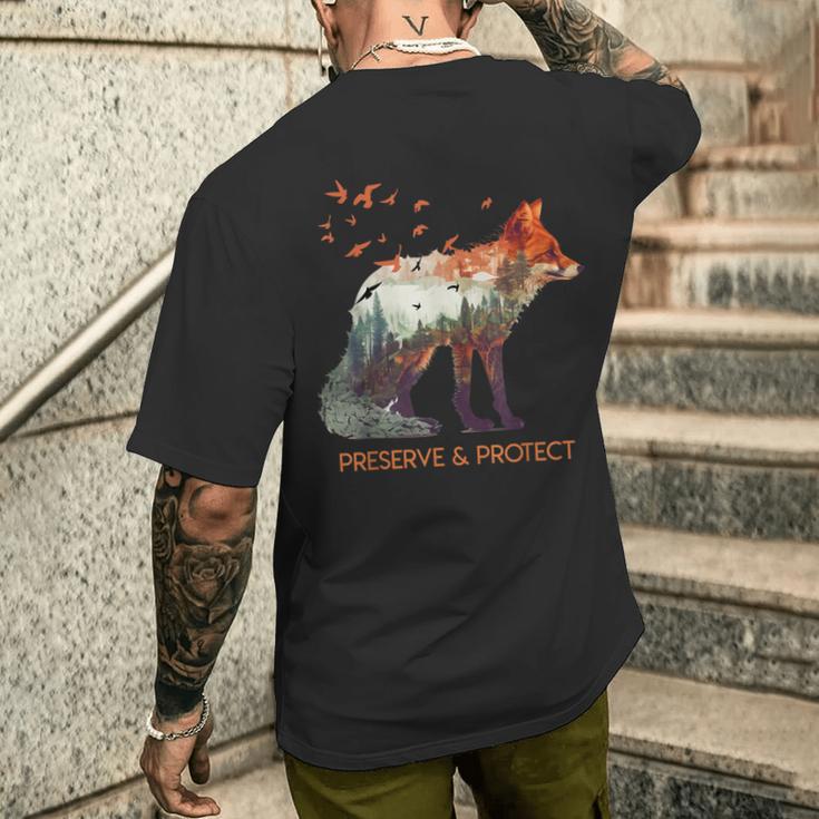 Environmental Protection Species Protection Rettet Die Erde Animal Protection T-Shirt mit Rückendruck Geschenke für Ihn