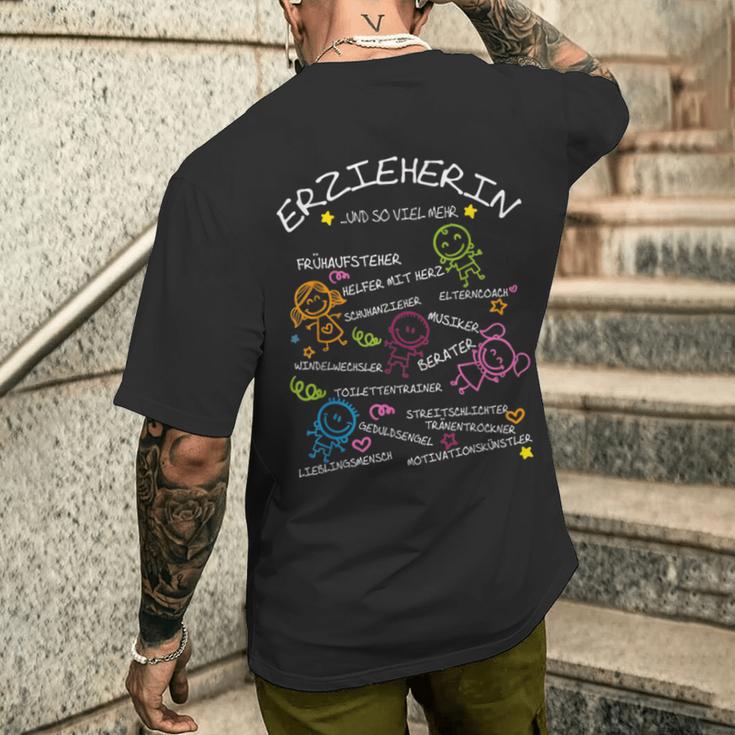 Erzieherin Und Soiel Mehr S T-Shirt mit Rückendruck Geschenke für Ihn