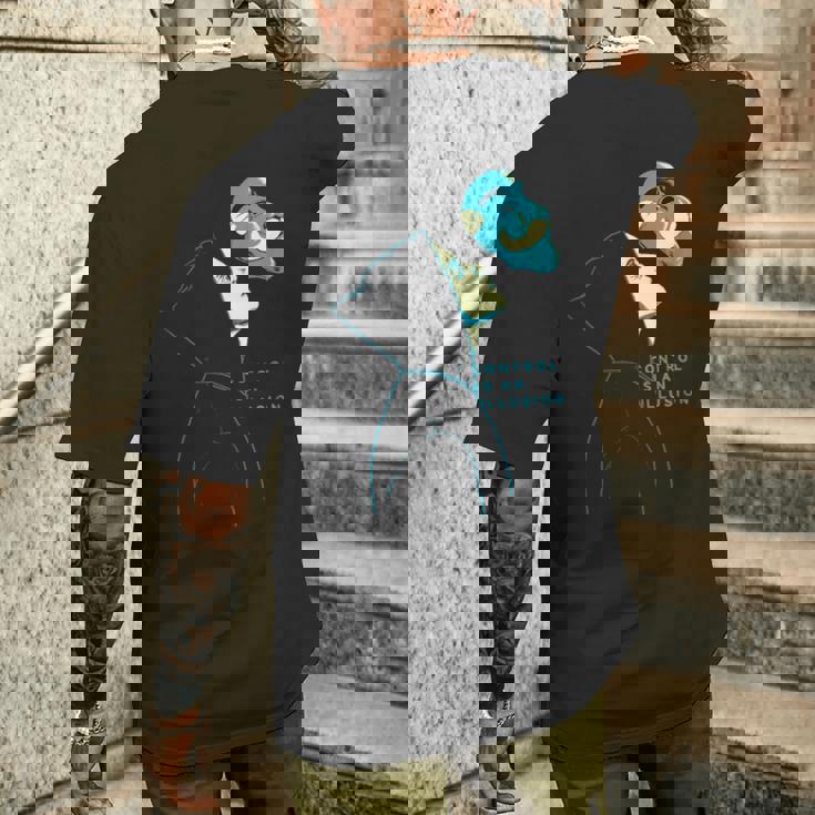 F Society Control È Un Robot Illusione Hacker Programmazione T-shirt da uomo con stampa posteriore Regalos para él
