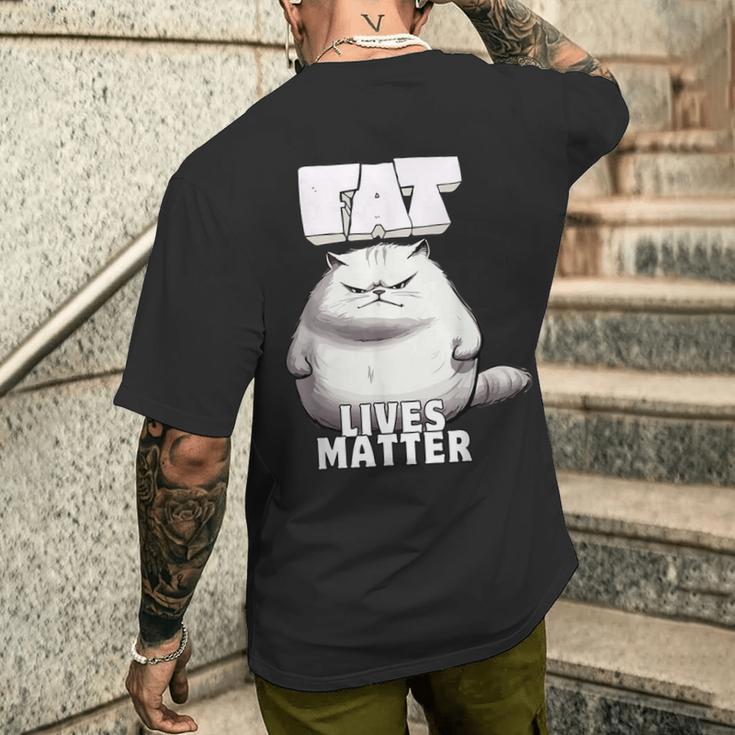 Fat Lives Matter Lustig Mollig T-Shirt mit Rückendruck Geschenke für Ihn