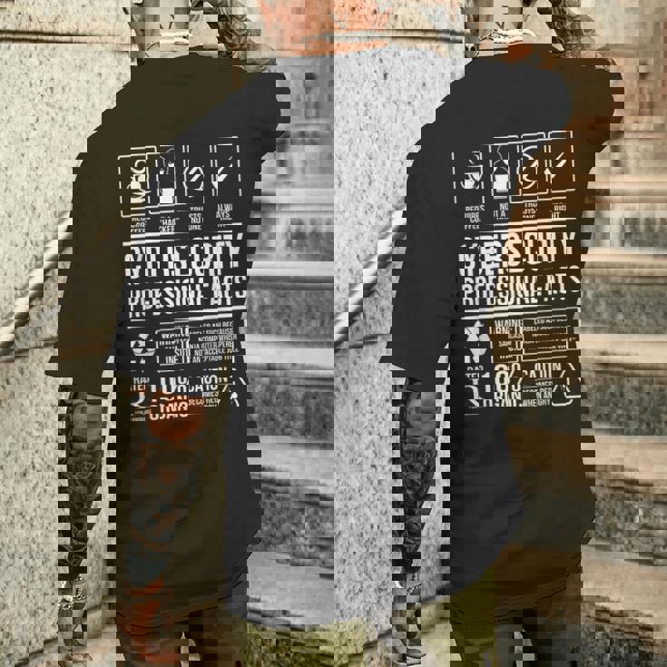 Fatti Professionali Di Cybersicurezza Coding Hacker Hacking T-shirt da uomo con stampa posteriore Regalos para él