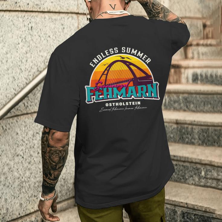 Fehmarn Ostholstein Endless Summer S T-Shirt mit Rückendruck Geschenke für Ihn