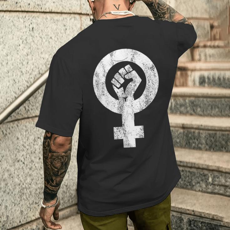 Feminism Fist For Beginners And Feminists T-Shirt mit Rückendruck Geschenke für Ihn