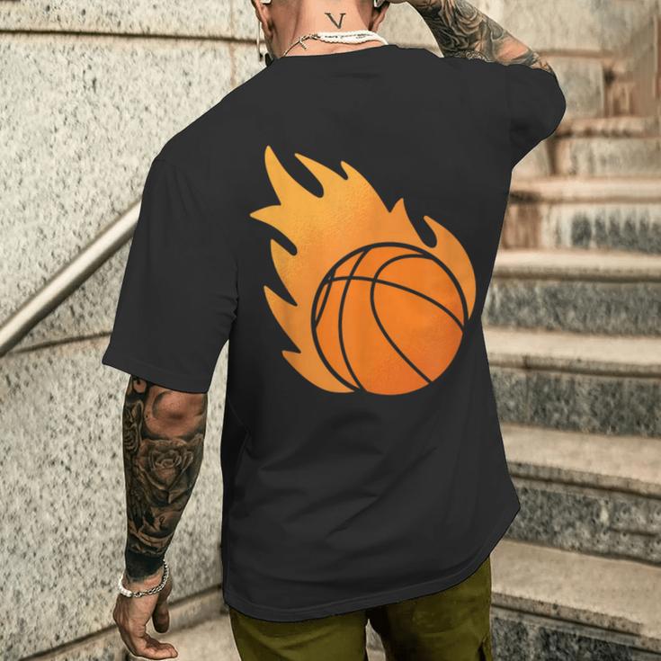 Fire Basketball T-Shirt mit Rückendruck Geschenke für Ihn