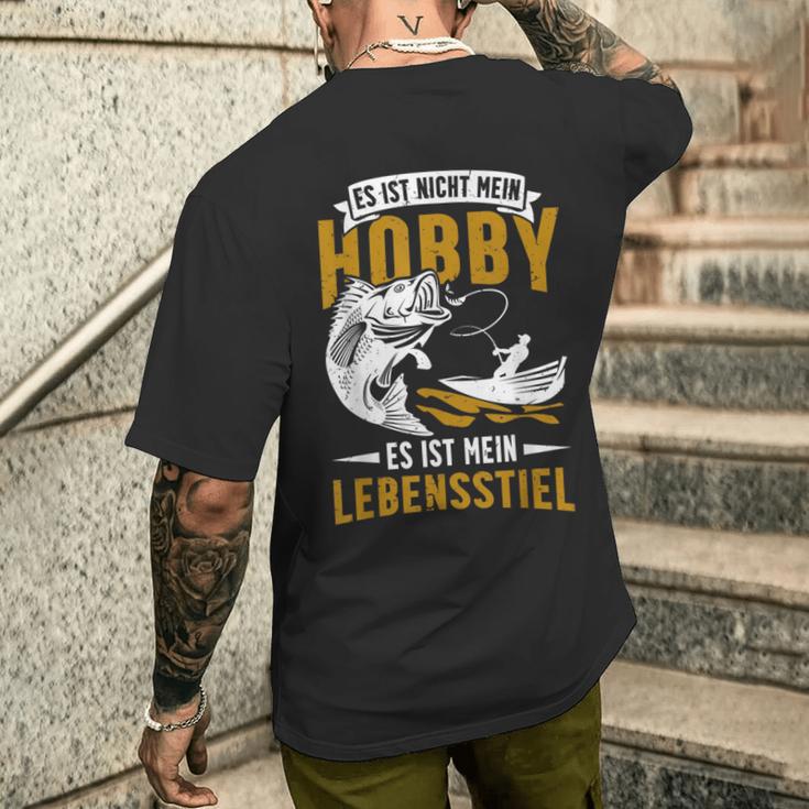 Fishing Ist Mein Lebenstiel Angeling Ist My Lebenstiel T-Shirt mit Rückendruck Geschenke für Ihn