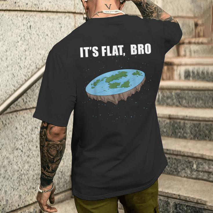 Flat Earth Die Erde Ist Flach Erde Disk T-Shirt mit Rückendruck Geschenke für Ihn