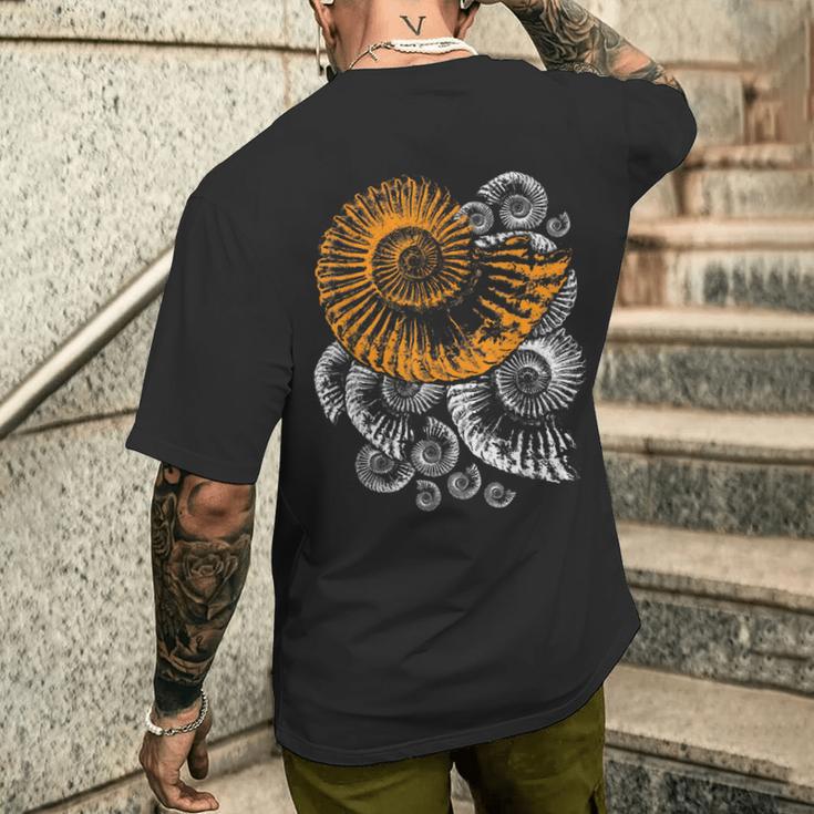 Fossil Paleontologist Ammonite T-Shirt mit Rückendruck Geschenke für Ihn