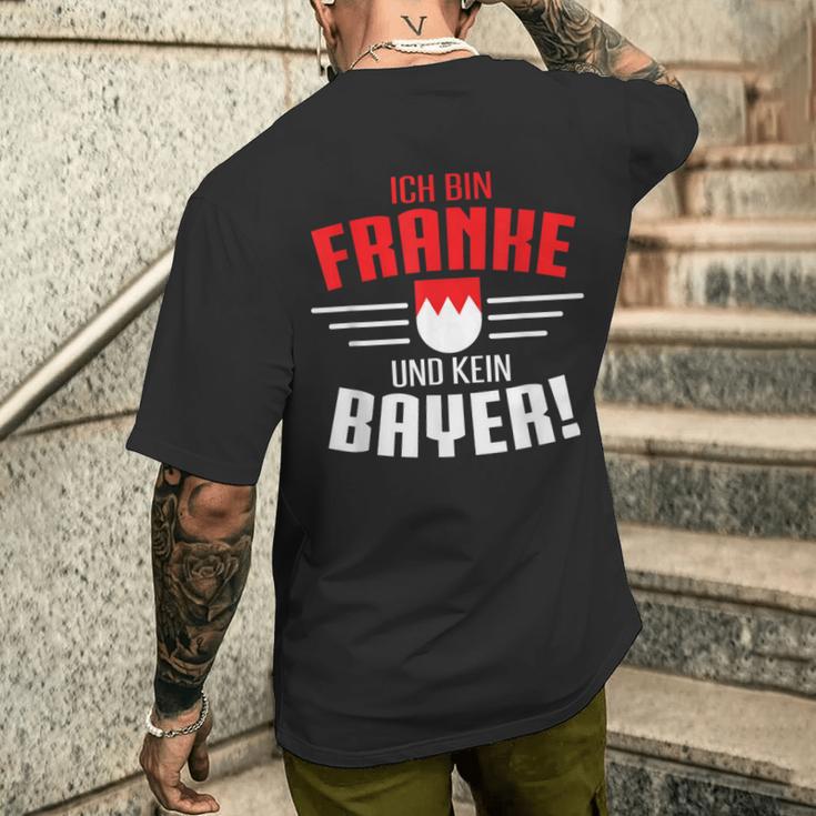 Franke Kein Bayer Franken Middle Franken Dialect T-Shirt mit Rückendruck Geschenke für Ihn