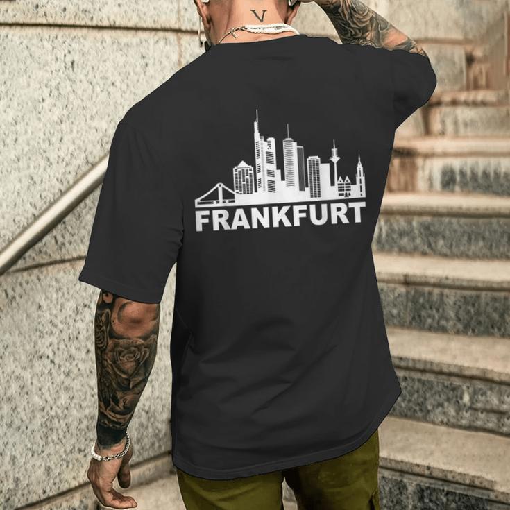 Frankfurt Am Main Skyline Frankfurter Hessen Frankfurt T-Shirt mit Rückendruck Geschenke für Ihn