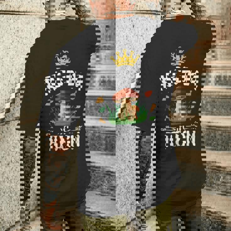 Frase Divertente Porcini Per Lei Amante Funghi T-shirt da uomo con stampa posteriore Regalos para él