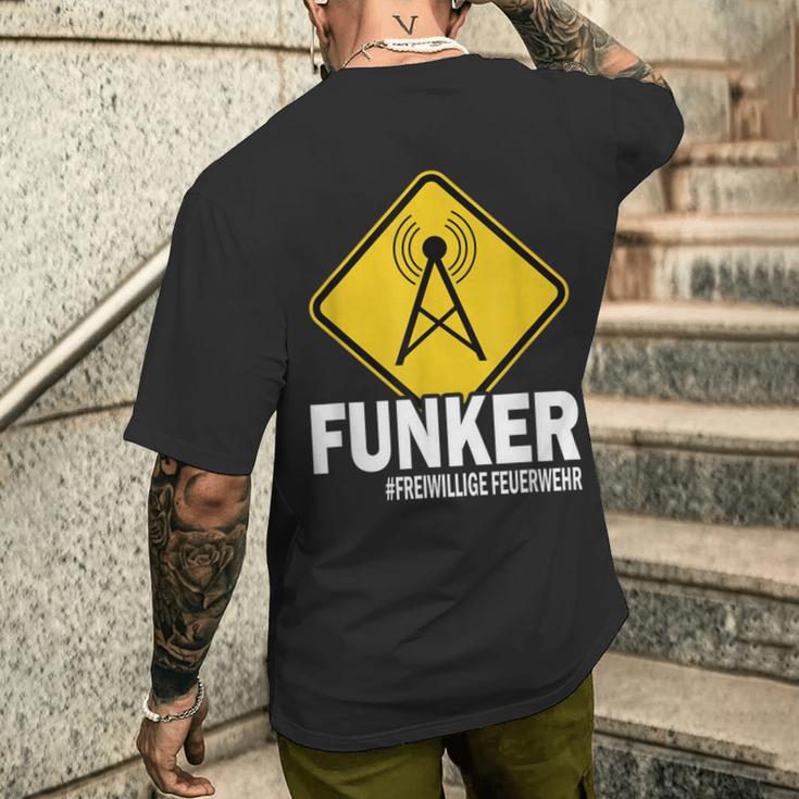 Funker Sayings Funkeroluntige Fire Brigade T-Shirt mit Rückendruck Geschenke für Ihn