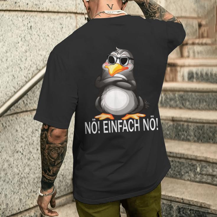 With Cute Penguin Bevor Du Fragst Nein Nö T-Shirt mit Rückendruck Geschenke für Ihn