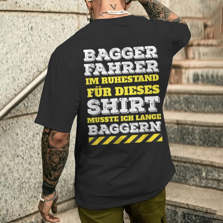 Digger Driver Digger Driver Digger Retirement Pension T-Shirt mit Rückendruck Geschenke für Ihn