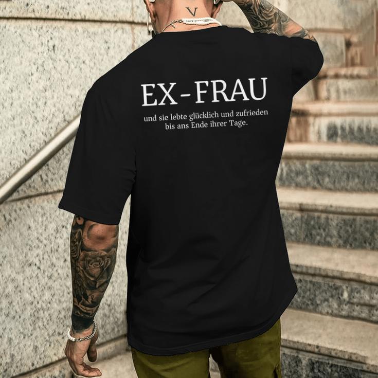 Ex Frau Scheidungs Outfit Separation Divorced T-Shirt mit Rückendruck Geschenke für Ihn