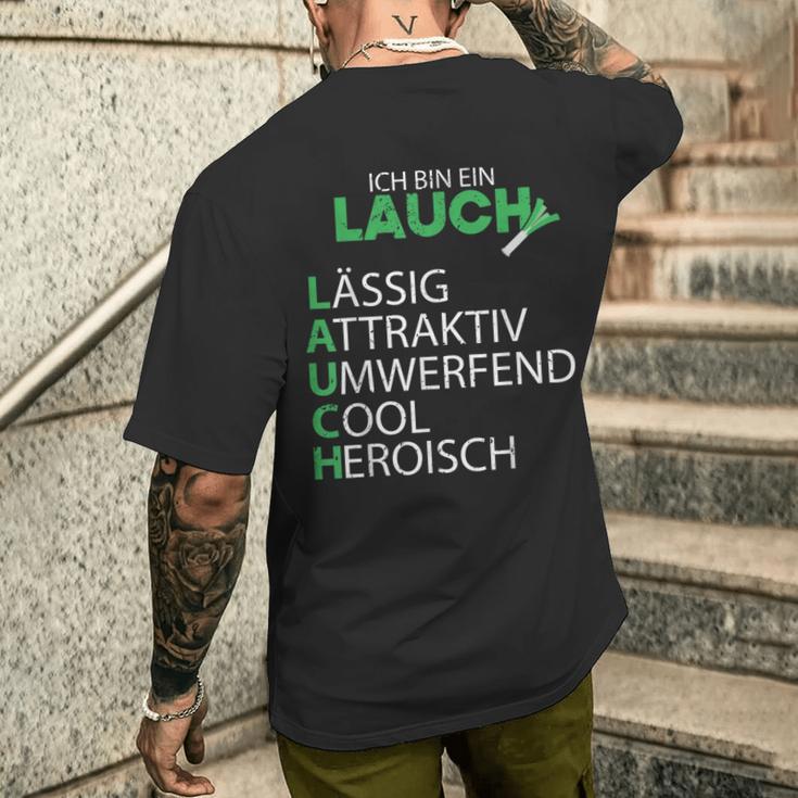 Lauch Ich Bin Ein Lauch Sport Fitness T-Shirt mit Rückendruck Geschenke für Ihn