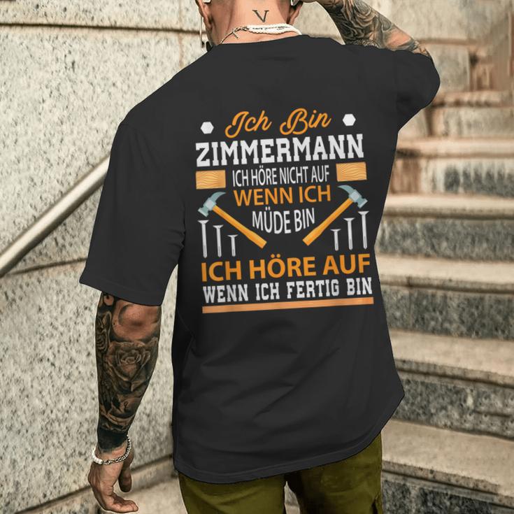 Slogan Zimmermann Idea For Craftsmen T-Shirt mit Rückendruck Geschenke für Ihn