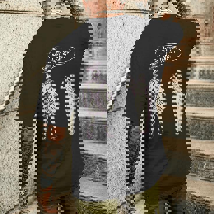 Whats Up Habibi Ares Afrodite Mitologia Moderna T-shirt da uomo con stampa posteriore Regalos para él