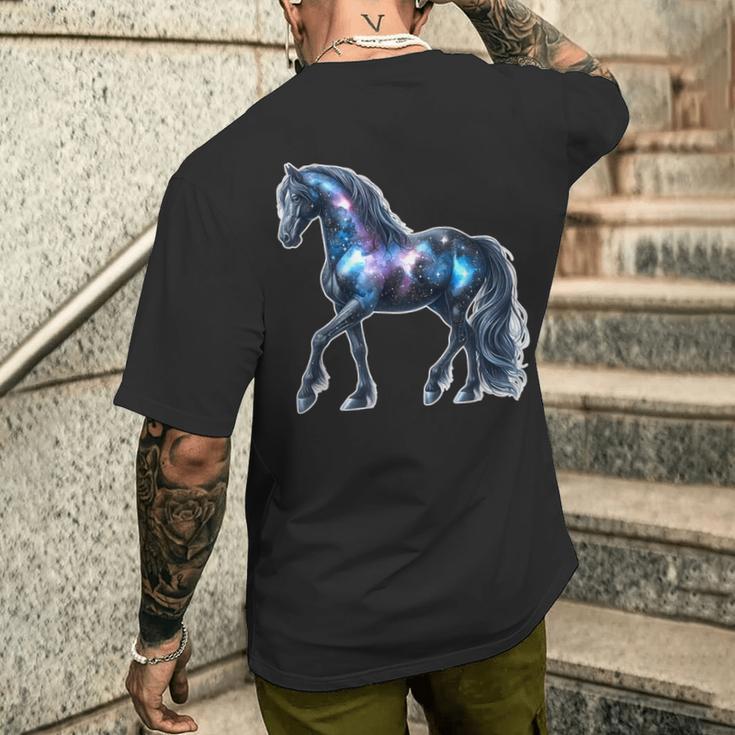 Galaxy-Pferd T-Shirt mit Rückendruck Geschenke für Ihn