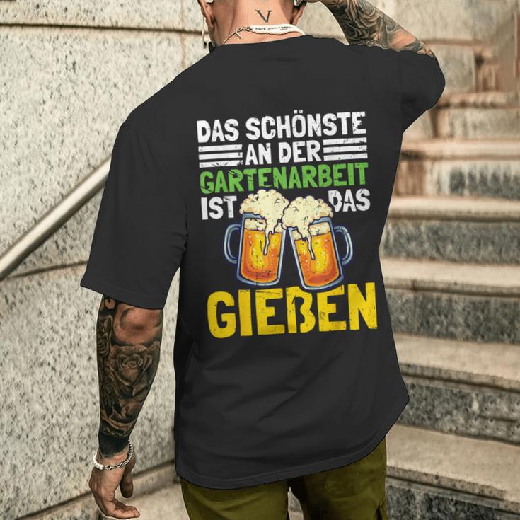 Garten Und Bier Gardener Gardener T-Shirt mit Rückendruck Geschenke für Ihn