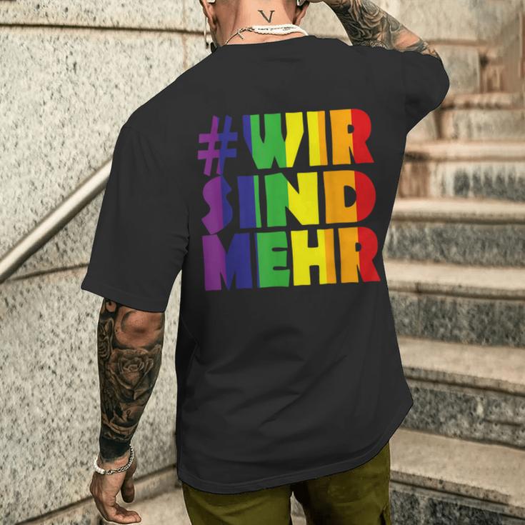 Gegen Rassismus Und Gegen Rechts Wir Sind Mehr T-Shirt mit Rückendruck Geschenke für Ihn