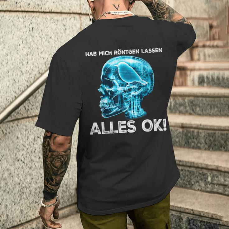 Hab Mich Röntgen Lassen Alles Ok X-Ray Bird T-Shirt mit Rückendruck Geschenke für Ihn