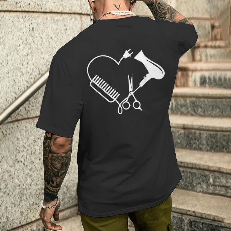 Hairdresser Salon Barber Hairstylist Hairdresser T-Shirt mit Rückendruck Geschenke für Ihn