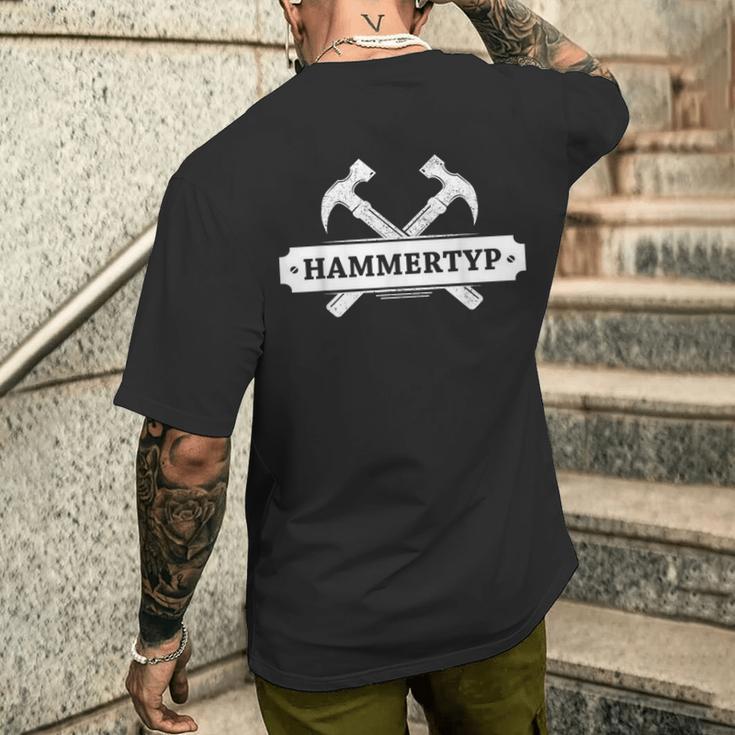 Hammer Type Diy Craftsman Party Hammer T-Shirt mit Rückendruck Geschenke für Ihn