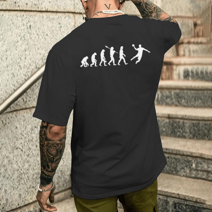 Handball Evolution For Handball Fans T-Shirt mit Rückendruck Geschenke für Ihn