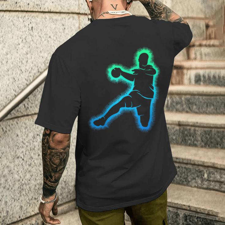 Handball Handballer Boys Children's T-Shirt mit Rückendruck Geschenke für Ihn