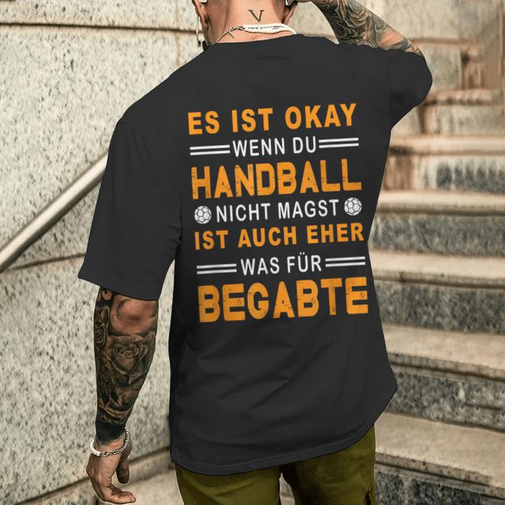 Handball Resin Ball Handball Player Handball T-Shirt mit Rückendruck Geschenke für Ihn