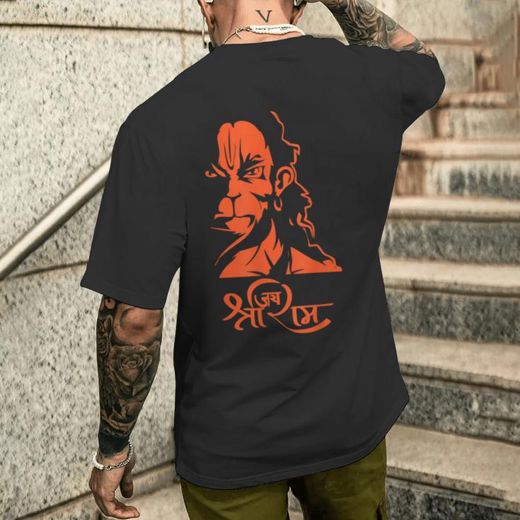 Hanuman Hindu God Jai Shri Ram T-Shirt mit Rückendruck Geschenke für Ihn