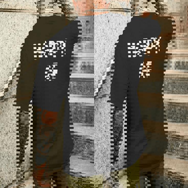 Happy Af Drôle Blague Sarcastique Famille T-shirt imprimé au dos Cadeaux pour lui