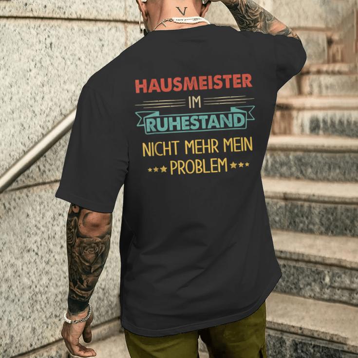 With Hausmeister Im Ruhestand Nicht Mehr Mein Problem T-Shirt mit Rückendruck Geschenke für Ihn