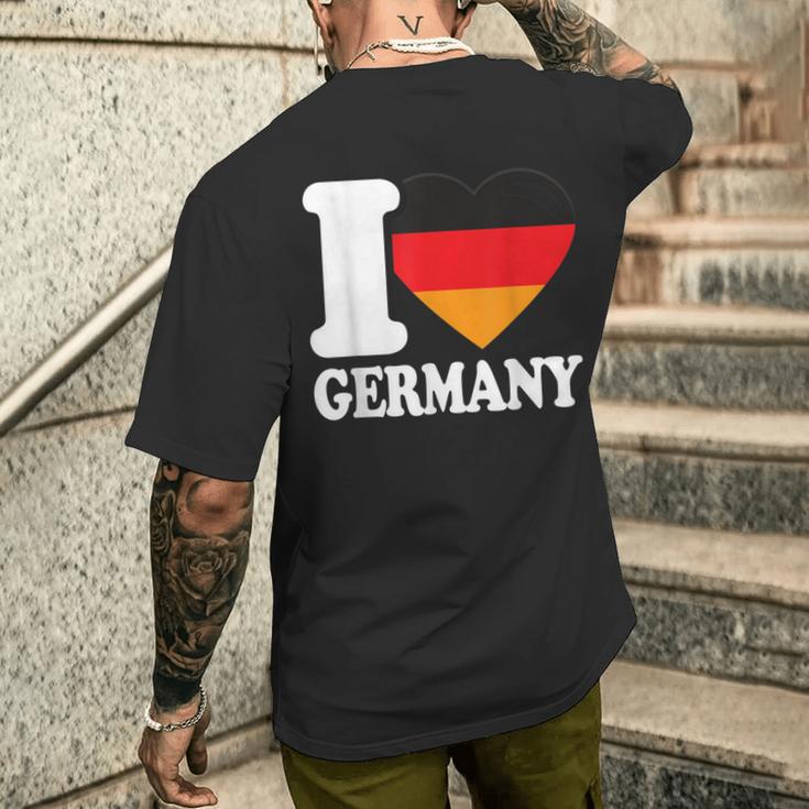 With I Heart Deutschland I Heart Germany Germany Flag T-Shirt mit Rückendruck Geschenke für Ihn