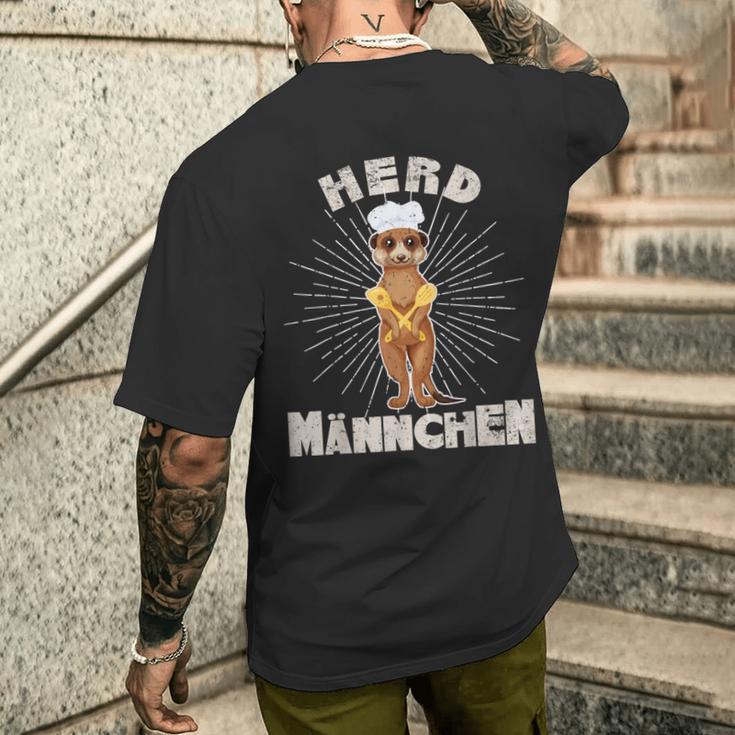 Herdmännchen Meerkat Hobby Cook T-Shirt mit Rückendruck Geschenke für Ihn