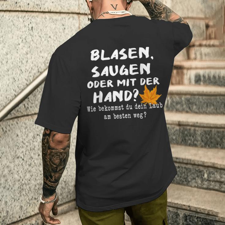 Hobby Gardener Blasgen Sugen Oder Mit Der Hand T-Shirt mit Rückendruck Geschenke für Ihn