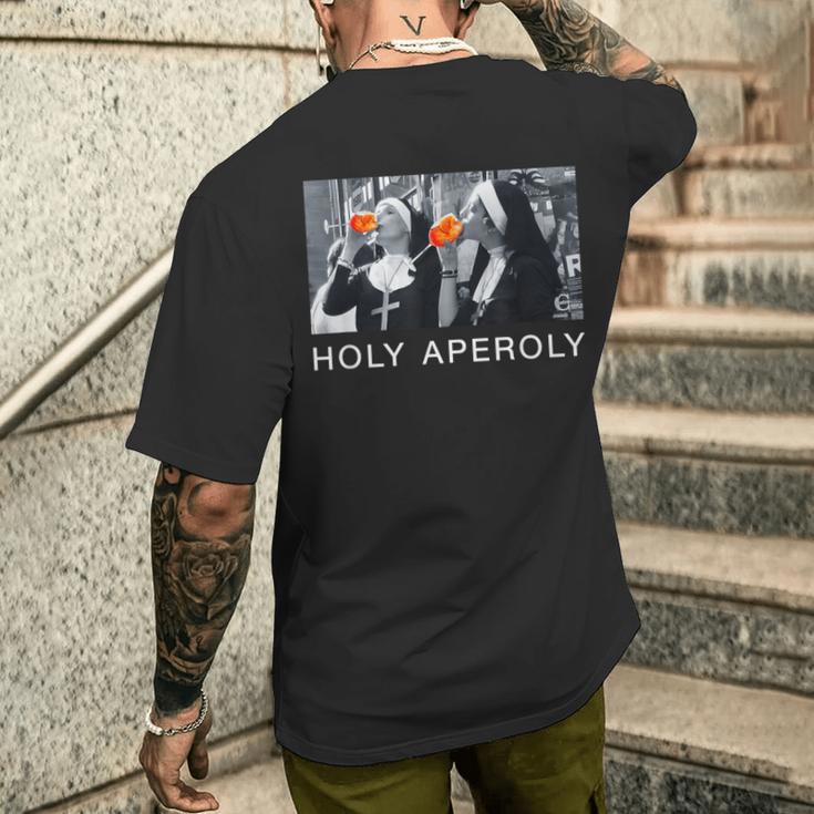 Holy Aperoly X Nunnen Christi Spritz Aperollin Fun Aperoli T-Shirt mit Rückendruck Geschenke für Ihn