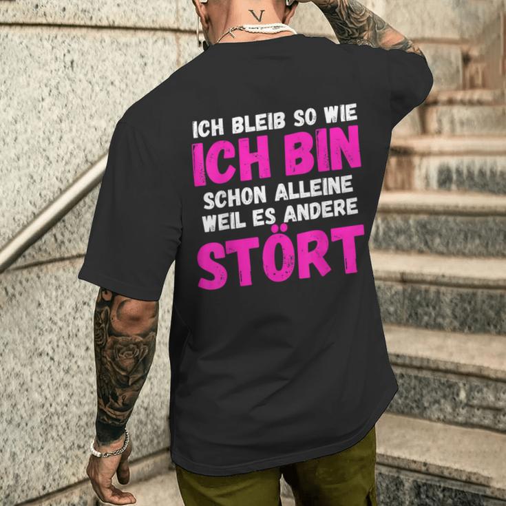 Humour Slogan Ich Bleibe So Wie Ich Bin T-Shirt mit Rückendruck Geschenke für Ihn