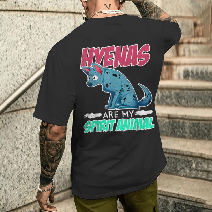 Hyänen Sind Meine Spiritual Animals Hyaena T-Shirt mit Rückendruck Geschenke für Ihn