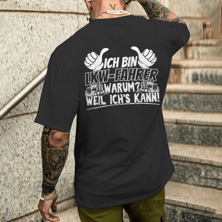 Ich Bin Ein Stolzer Lkw Driver Trucker Professional Driver T-Shirt mit Rückendruck Geschenke für Ihn